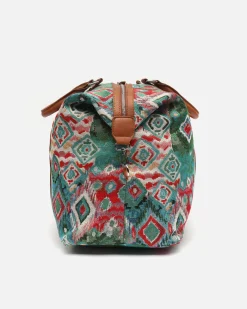 Bolsa fin de semana con estampado jacquard y asa bandolera extraíble