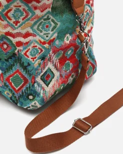Bolsa fin de semana con estampado jacquard y asa bandolera extraíble