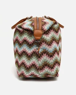 Bolsa fin de semana estampado jacquard con bandolera extraíble