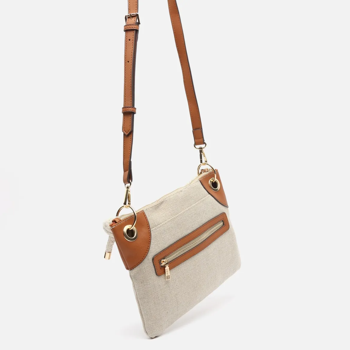 Bolso bandolera con asa de mano