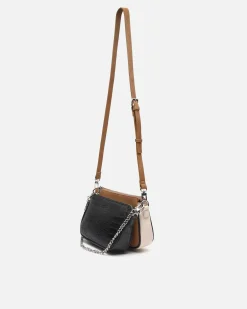 Bolso bandolera con compartimento extraíble y estampado animal print