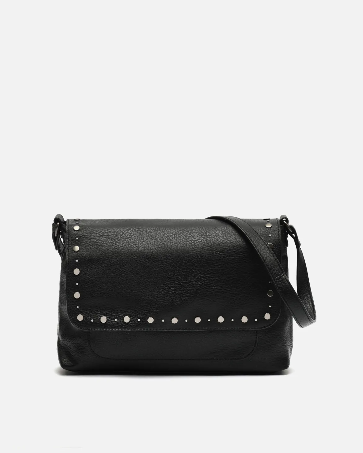 Bolso bandolera con detalles metálicos