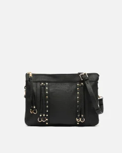 Bolso bandolera con detalles metálicos