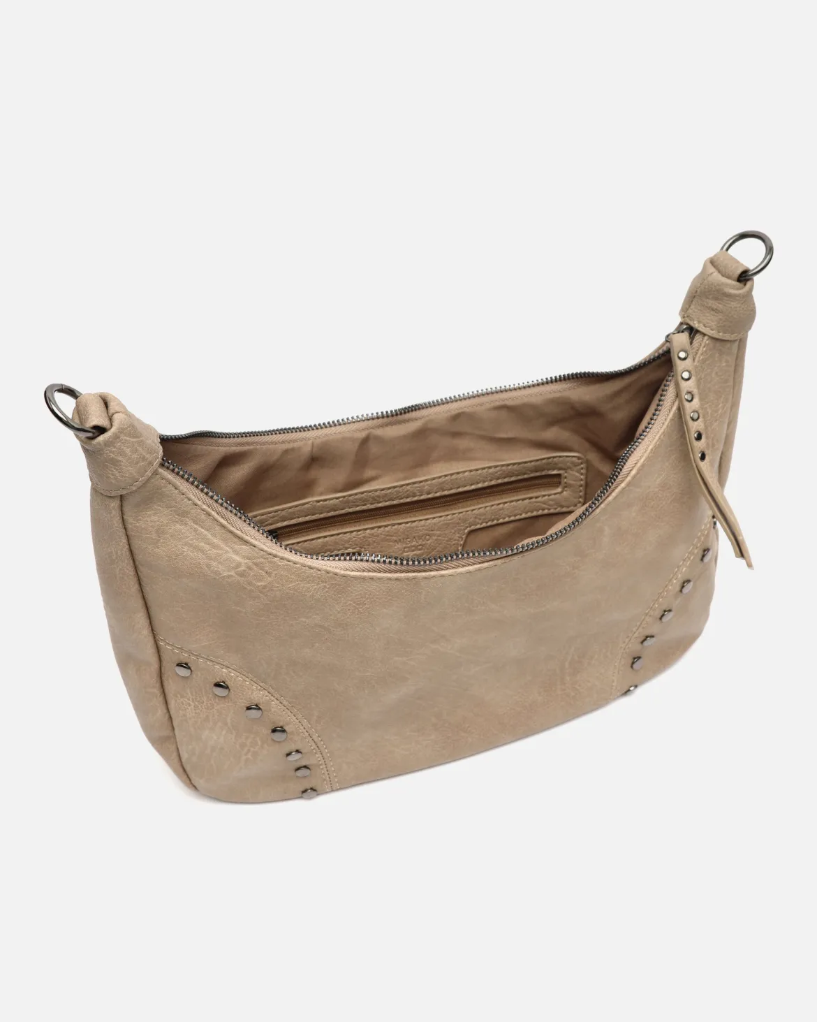 Bolso bandolera con detalles metálicos