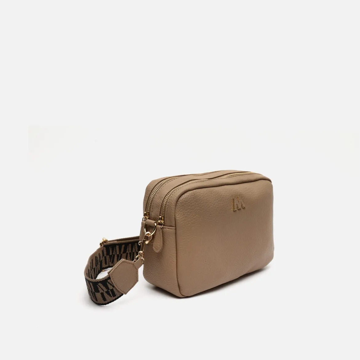 Bolso bandolera con doble cremallera