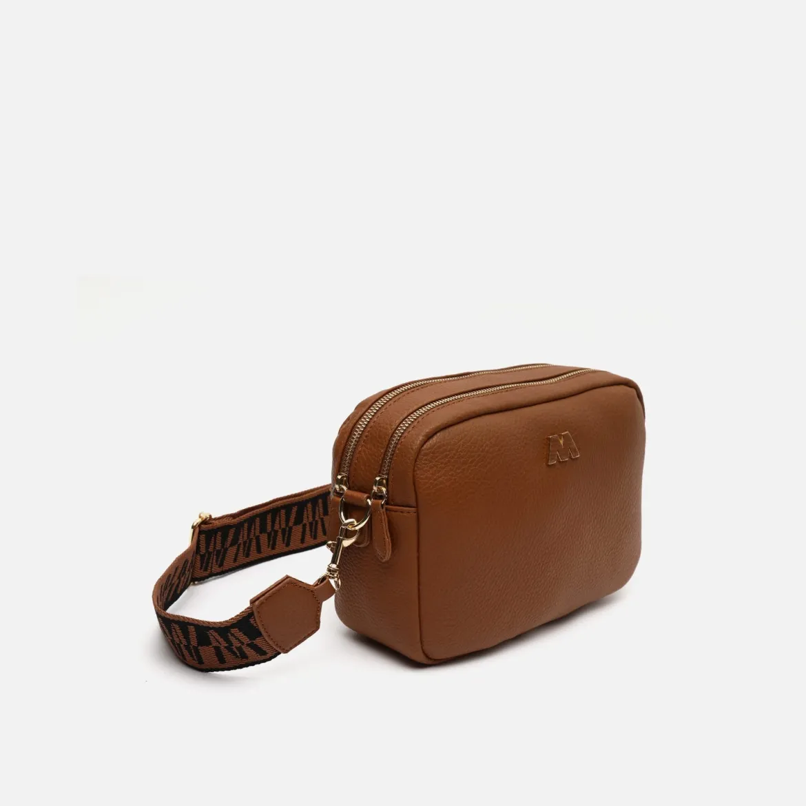 Bolso bandolera con doble cremallera
