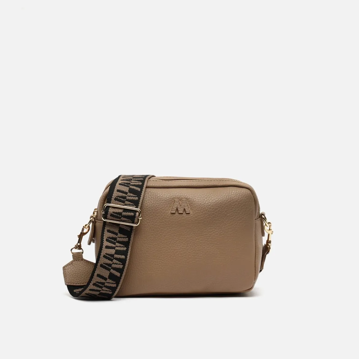 Bolso bandolera con doble cremallera