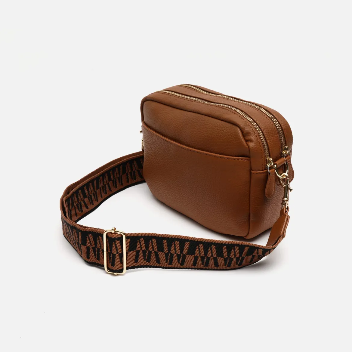 Bolso bandolera con doble cremallera