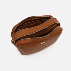 Bolso bandolera con doble cremallera