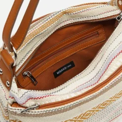 Bolso bandolera con estampado jacquard