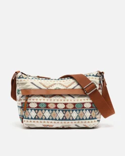 Bolso bandolera con estampado jacquard