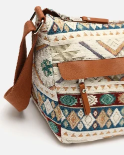 Bolso bandolera con estampado jacquard