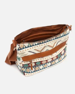 Bolso bandolera con estampado jacquard