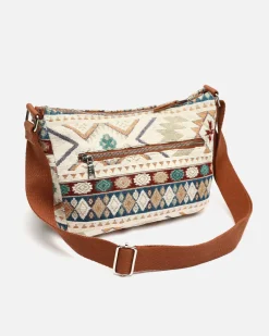 Bolso bandolera con estampado jacquard