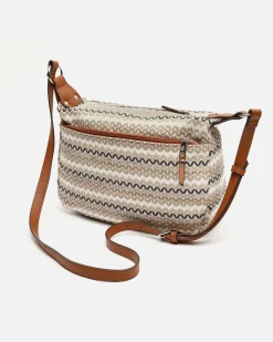 Bolso bandolera con estampado jacquard