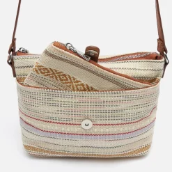 Bolso bandolera con estampado jacquard y neceser pequeño