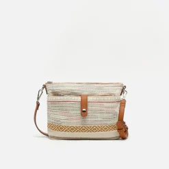 Bolso bandolera con estampado jacquard y neceser pequeño