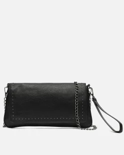 Bolso bandolera de fiesta pequeño con detalles metálicos