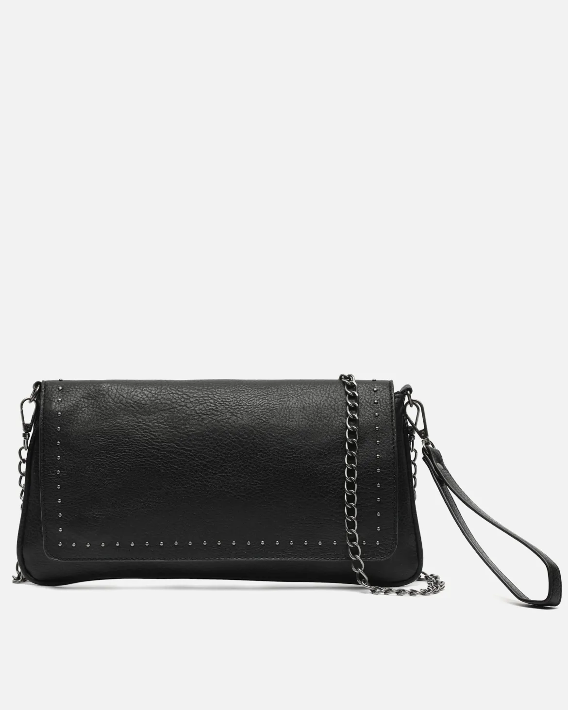 Bolso bandolera de fiesta pequeño con detalles metálicos