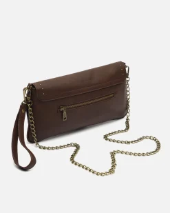 Bolso bandolera de fiesta pequeño con detalles metálicos