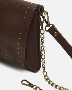Bolso bandolera de fiesta pequeño con detalles metálicos