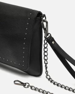 Bolso bandolera de fiesta pequeño con detalles metálicos