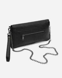 Bolso bandolera de fiesta pequeño con detalles metálicos