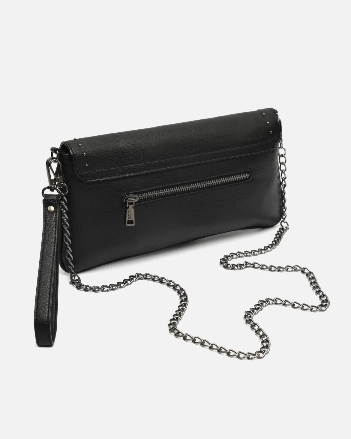 Bolso bandolera de fiesta pequeño con detalles metálicos