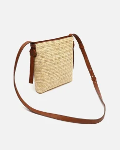 Bolso bandolera efecto rafia