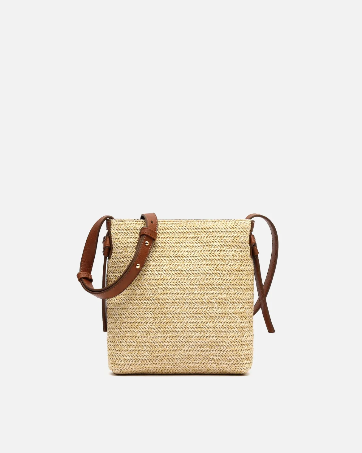 Bolso bandolera efecto rafia