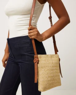 Bolso bandolera efecto rafia