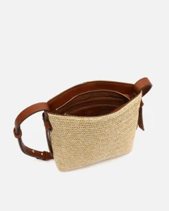 Bolso bandolera efecto rafia