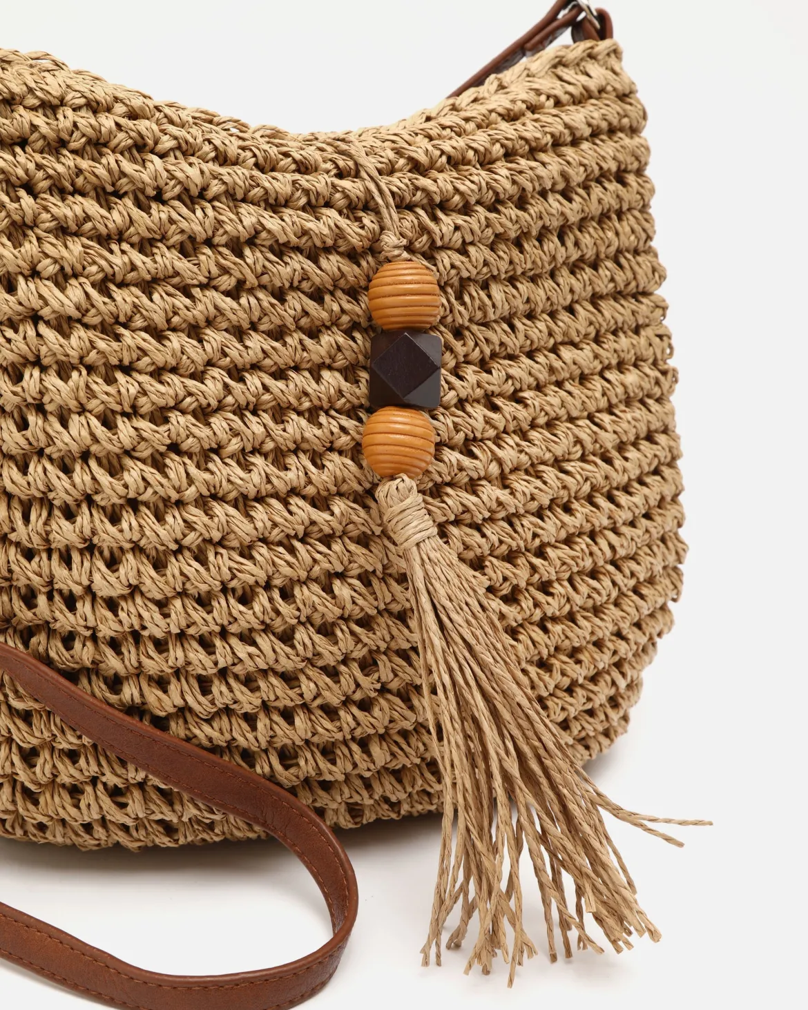 Bolso bandolera efecto rafia