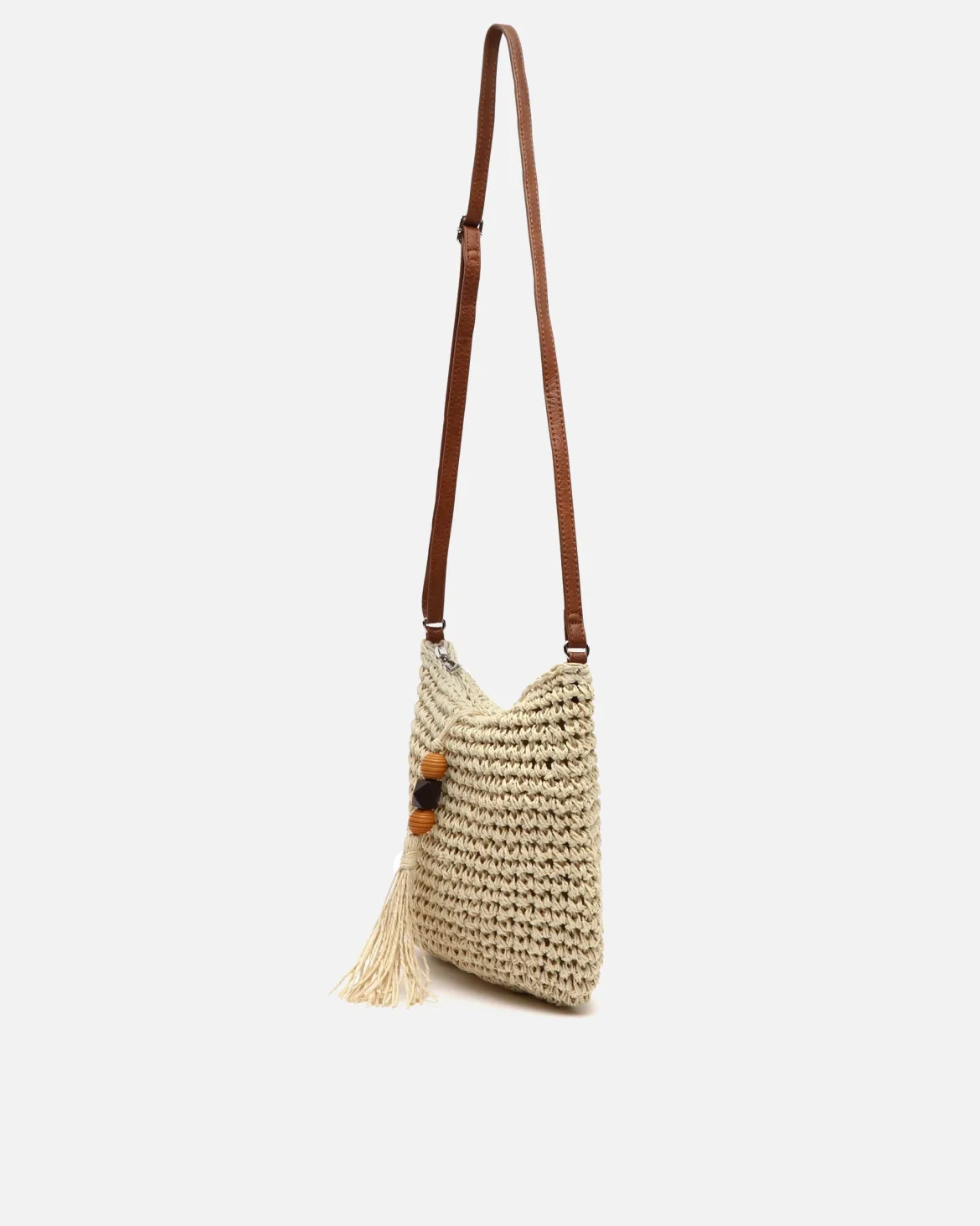 Bolso bandolera efecto rafia