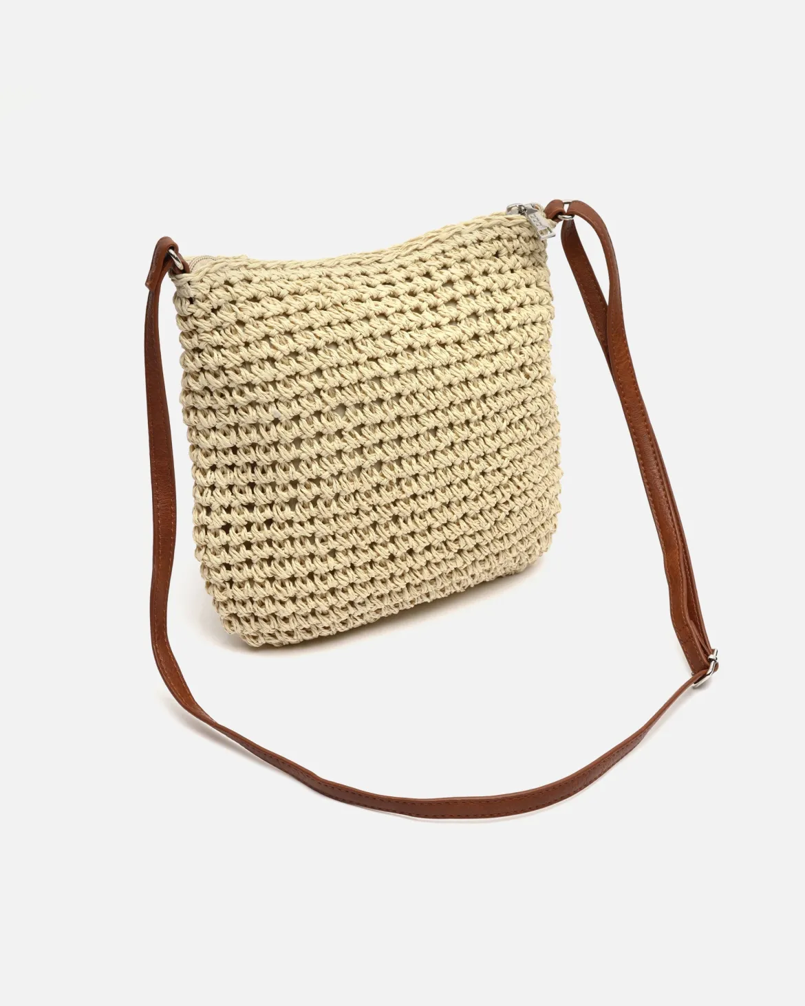 Bolso bandolera efecto rafia