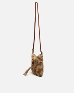 Bolso bandolera efecto rafia