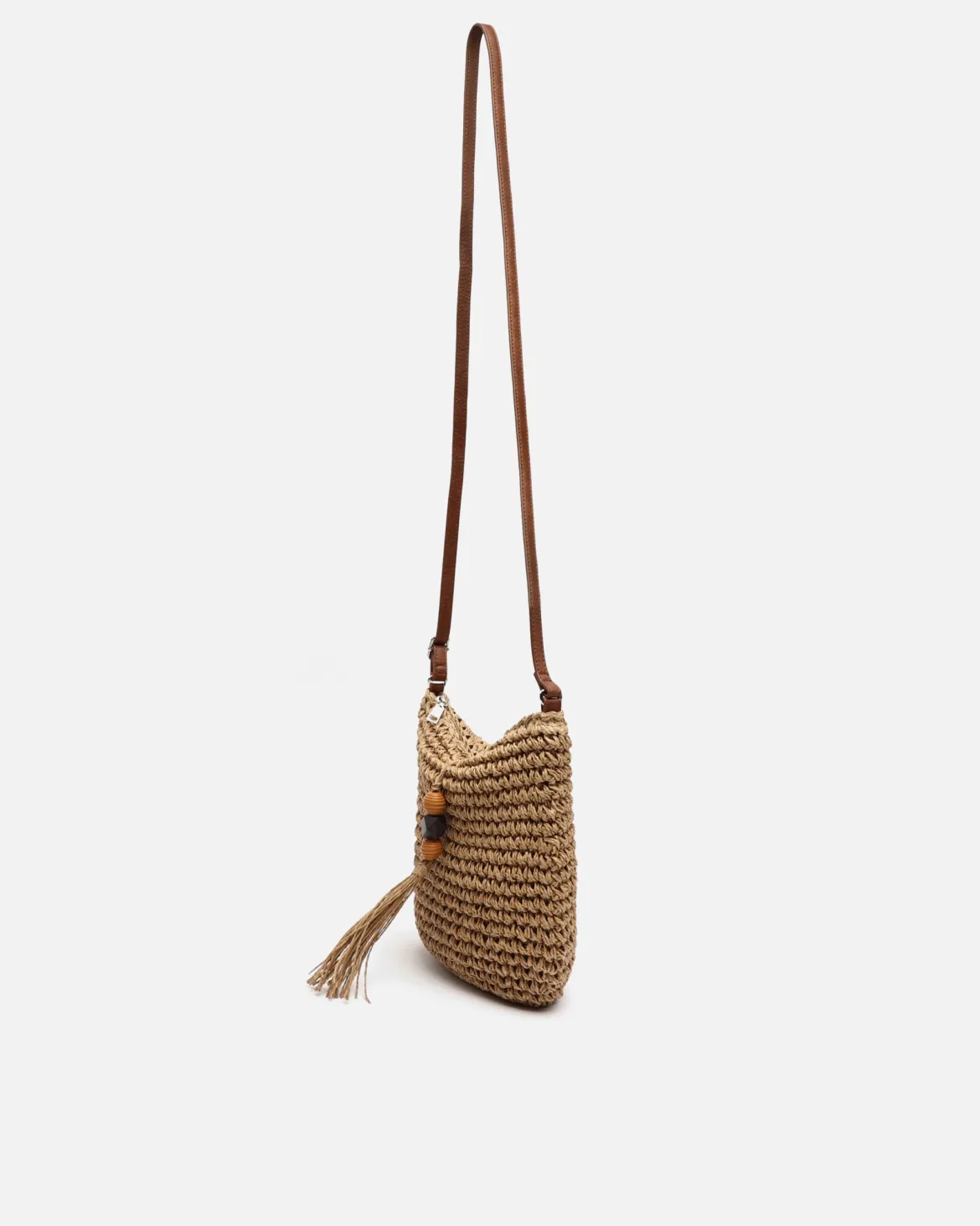 Bolso bandolera efecto rafia