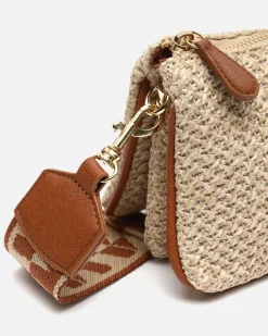 Bolso bandolera efecto rafia
