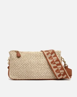 Bolso bandolera efecto rafia