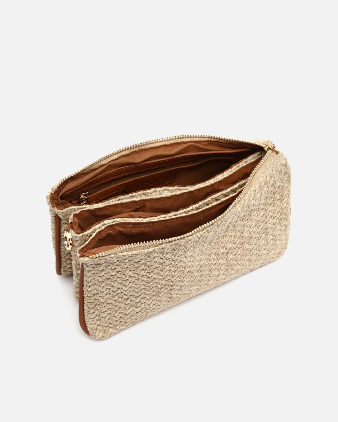 Bolso bandolera efecto rafia