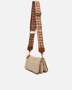 Bolso bandolera efecto rafia