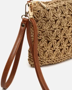 Bolso bandolera efecto rafia