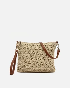 Bolso bandolera efecto rafia