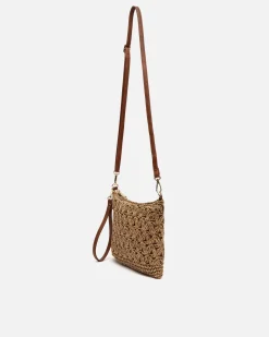 Bolso bandolera efecto rafia
