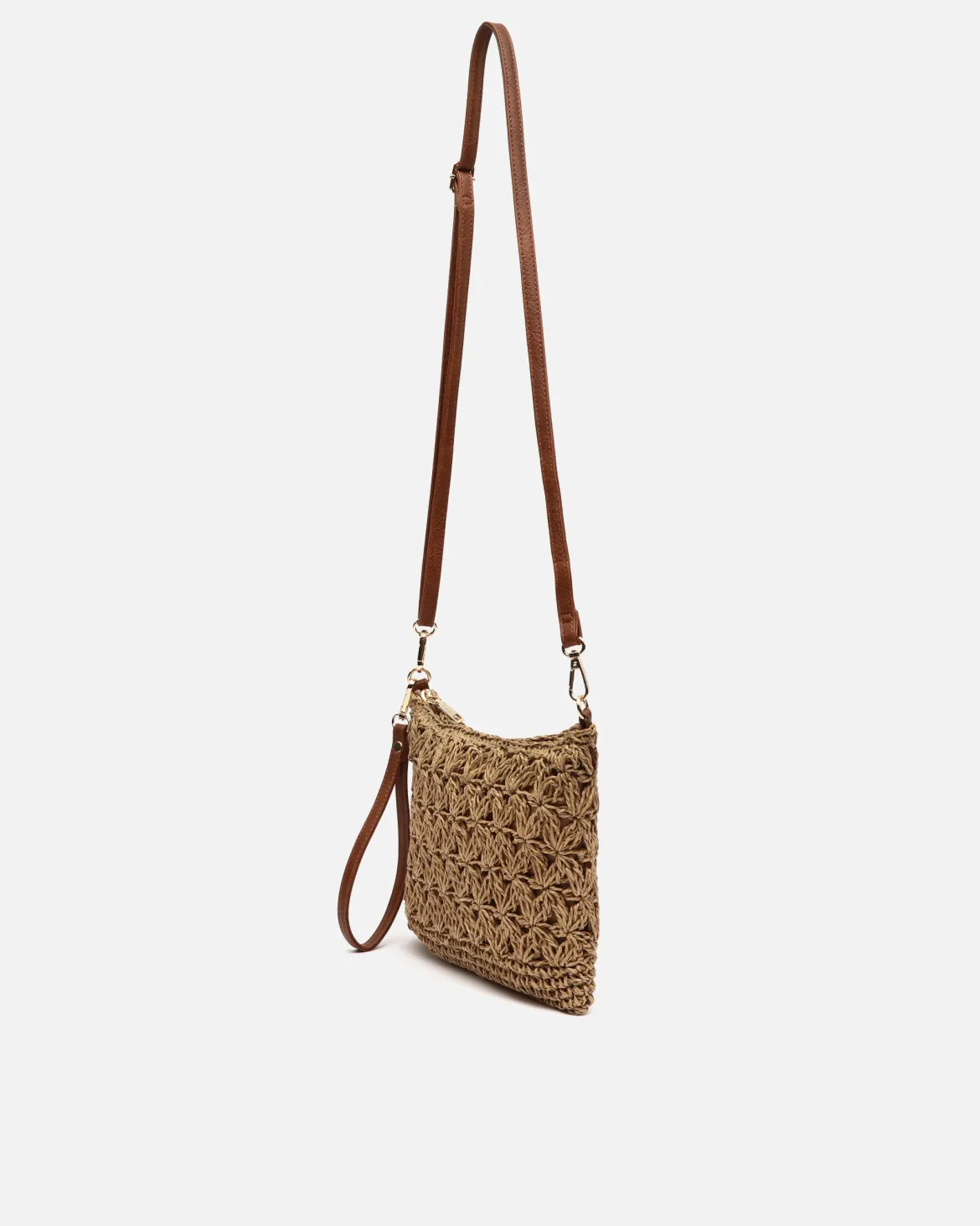 Bolso bandolera efecto rafia