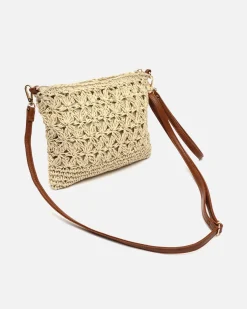 Bolso bandolera efecto rafia