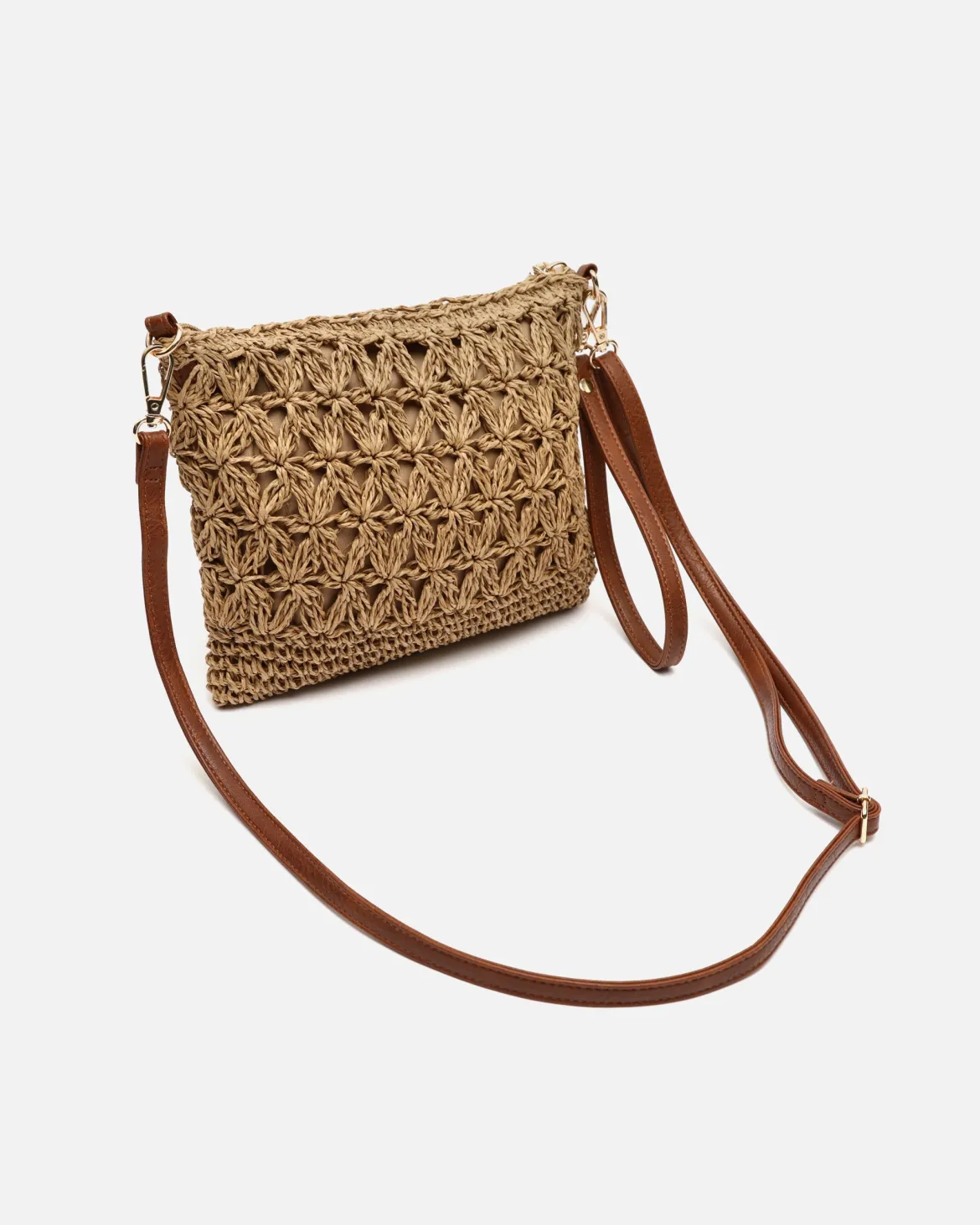 Bolso bandolera efecto rafia