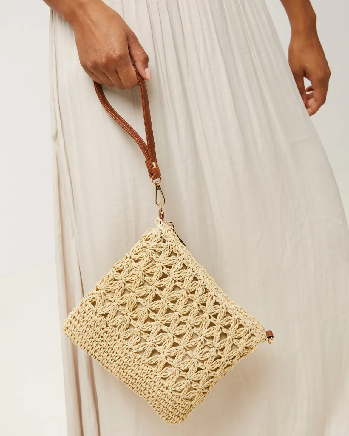 Bolso bandolera efecto rafia