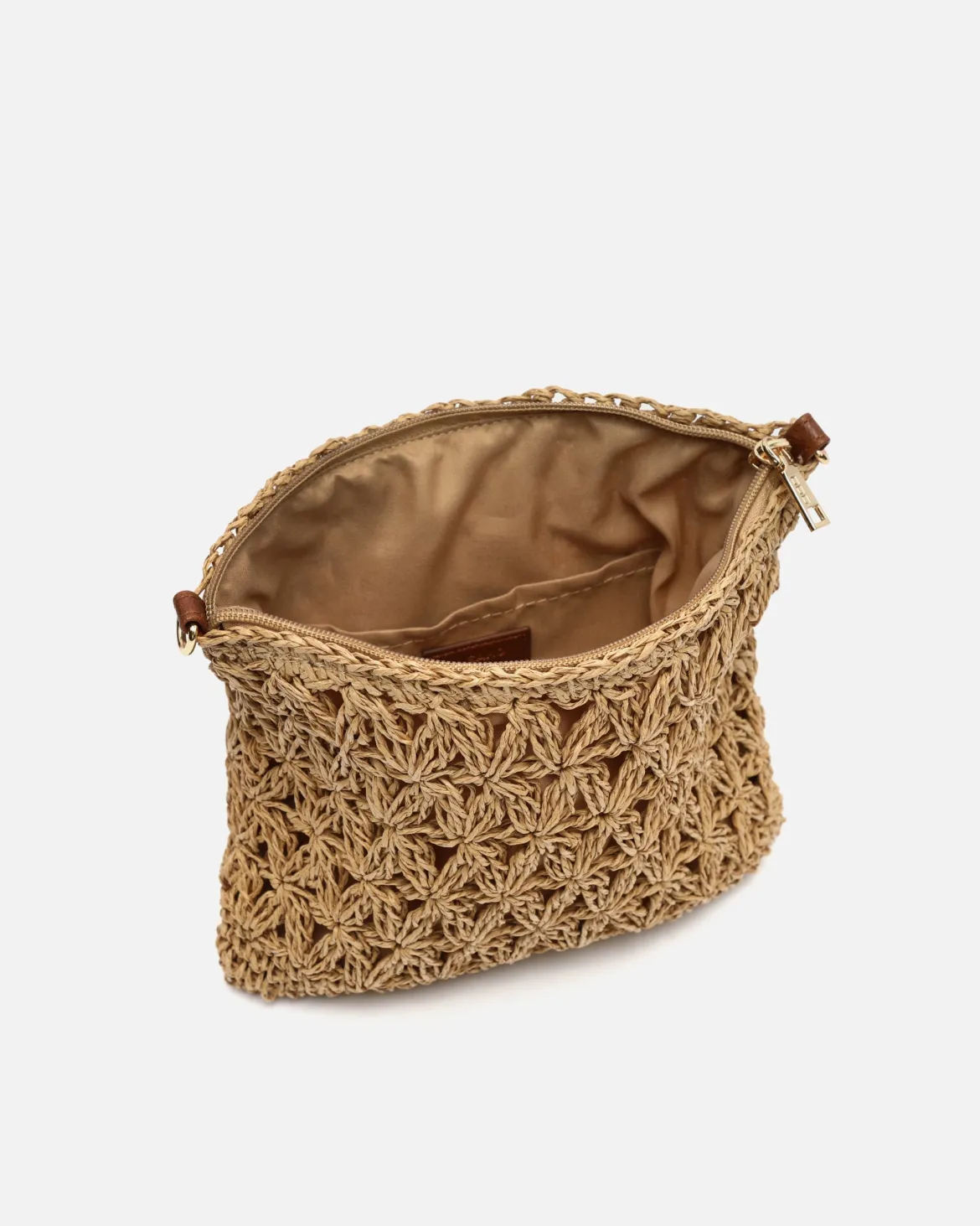 Bolso bandolera efecto rafia