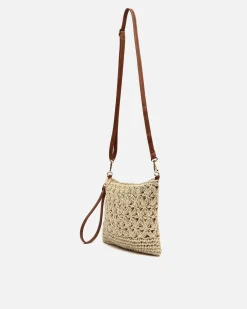 Bolso bandolera efecto rafia